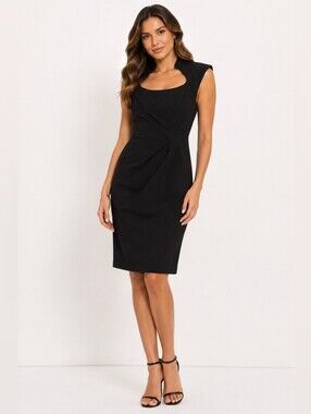 Le Chateau Sophisticated Little Black Dress Midi